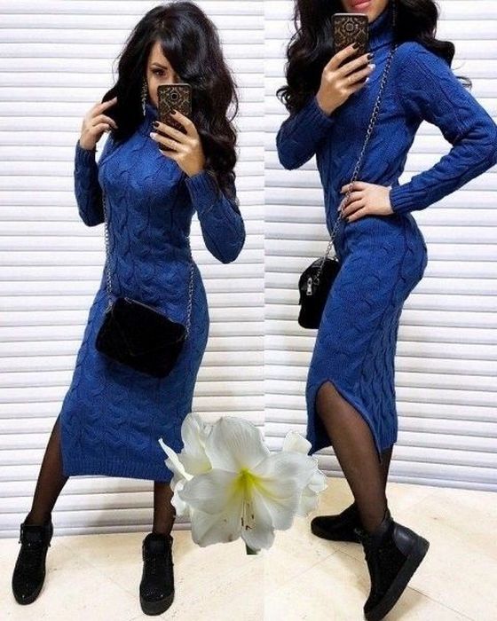 Стильное вязаное платье Chanel