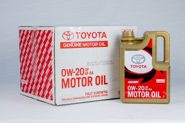 Моторное масло Toyota SAE 0W-20 API SP ILSAC GF-6A, 4л.