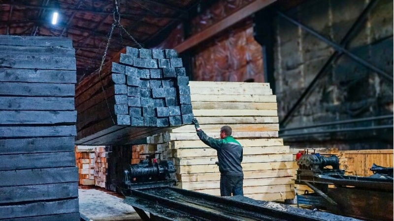 Шпала деревянная пропитанная тип 2